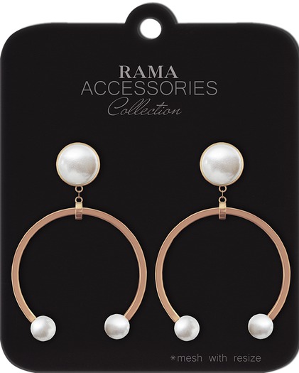 RAMA - Pearl Horseshoe Earring 'Gold'