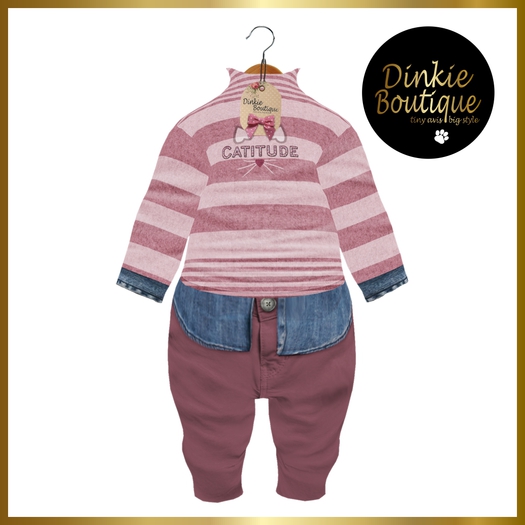*DB* DINKIES ROLL NECK SWEATER & PANTS blush