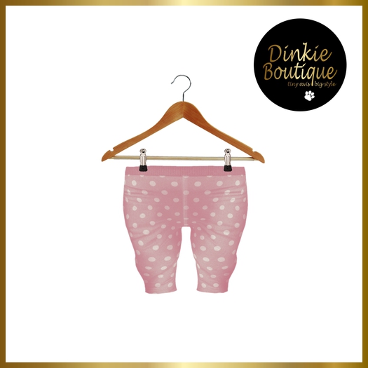 *DB* DINKIES KNIT LEGGINGS dots blush