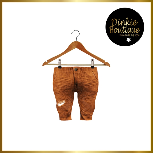 *DB* RIPPED CORDUROY SLACKS orange