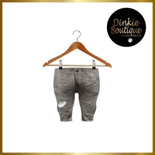 *DB* RIPPED CORDUROY SLACKS gray