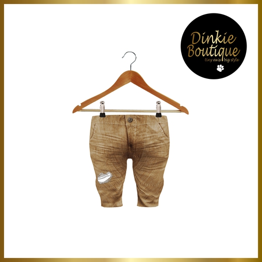*DB* RIPPED CORDUROY SLACKS beige