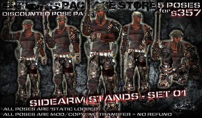 ~5ifth Pack~ Sidearms Stands - Set 01