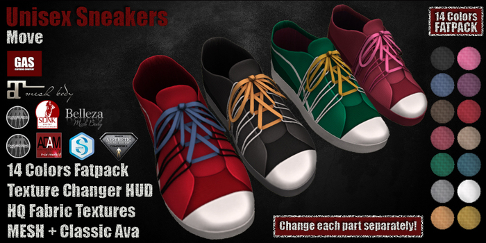GAS [Unisex Sneaker Move - All 14 Colors w/HUD FATPACK] Demo