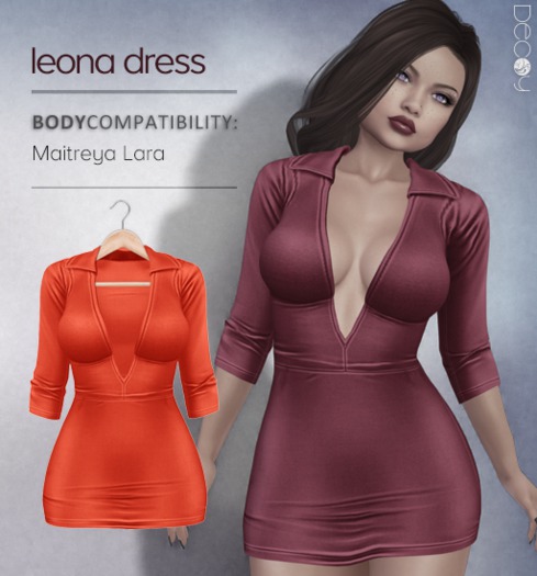 [Decoy] Leona Dress - Neon Orange