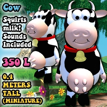 [Screwball Cartoon Avatars] Cow Miniature Avatar - Micro Avatar
