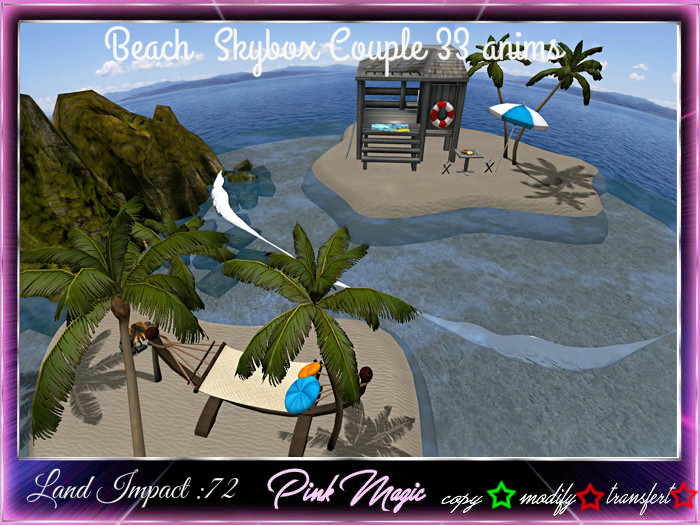 Pink Magic : Beach skybox couple 33 anims