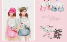 . offbeat . Sweet Honey : Baby Bear Girl BLACK/ROSE