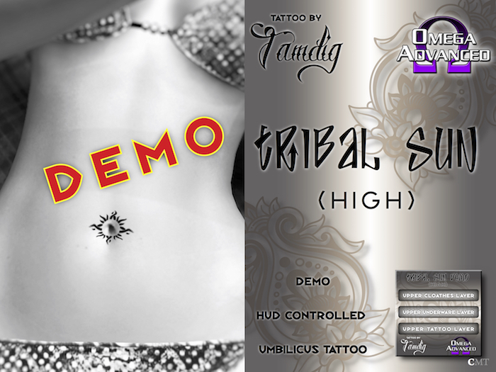 DEMO Tribal Sun High - Tattoo by Tamdig - OMEGA [Umbilicus 3 shades]