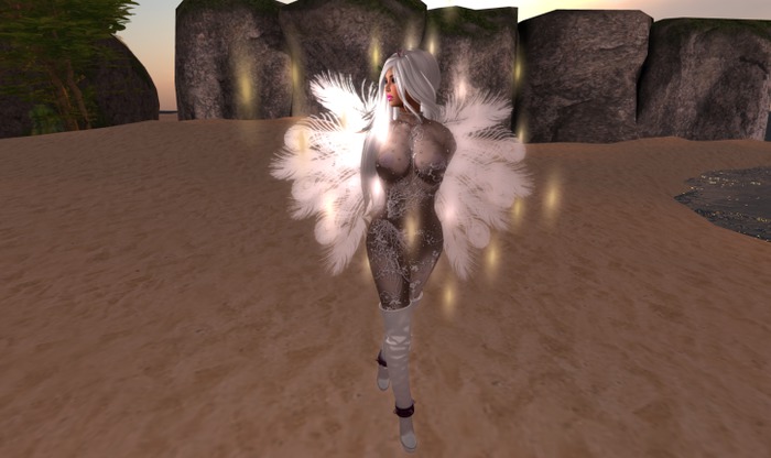 flexy wings, featherstyle with particlescript