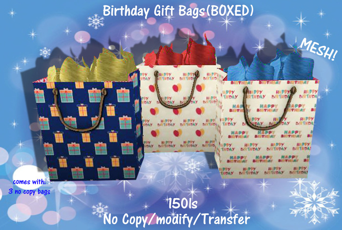 Birthday Gift Bags(BOXED)
