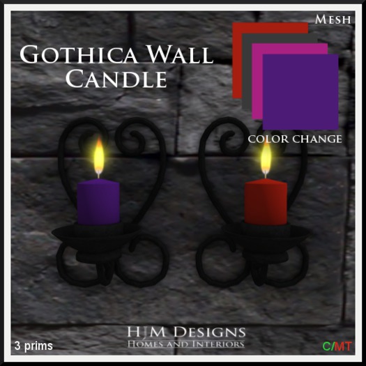 Gothica Wall Candle Boxed