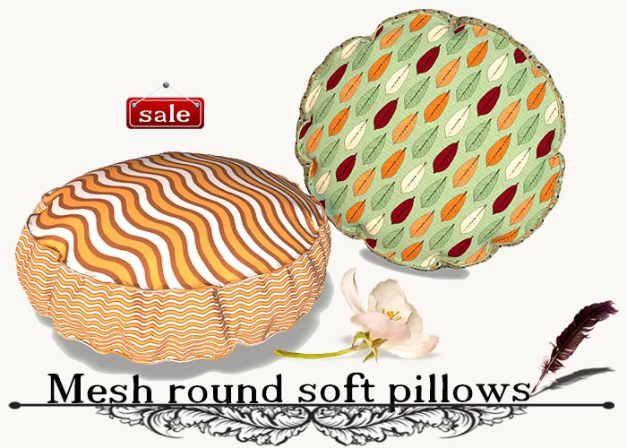 Mesh round soft pillows(modify&trasfert) v. 4