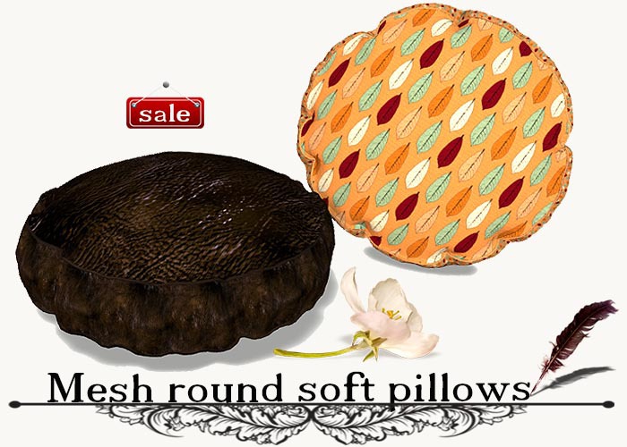 Mesh round soft pillows(modify&trasfert) v. 7