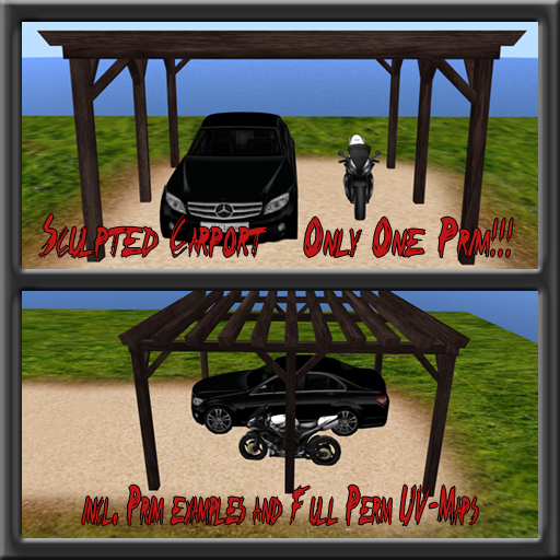 FCD FP Sculpted Carport / Gazebo Only One Prim!
