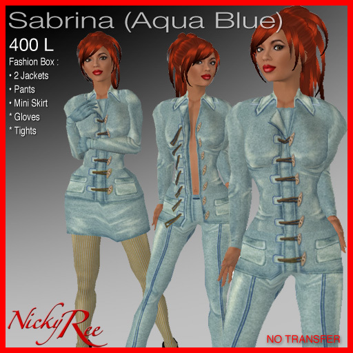 Nicky Ree Business Suits - Sabrina (Aqua Blue)