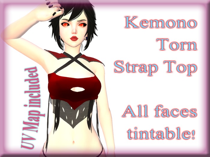 +Nelaware+ Kemono Torn Strap Top