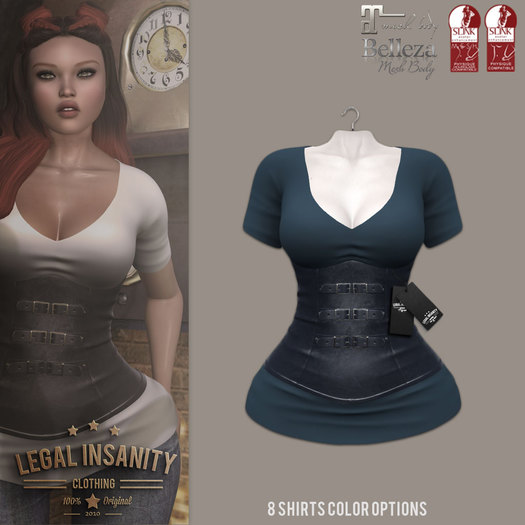 Legal Insanity - Clara blue corset