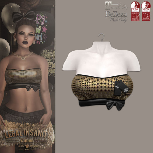 Legal Insanity - Betty top yellow gold