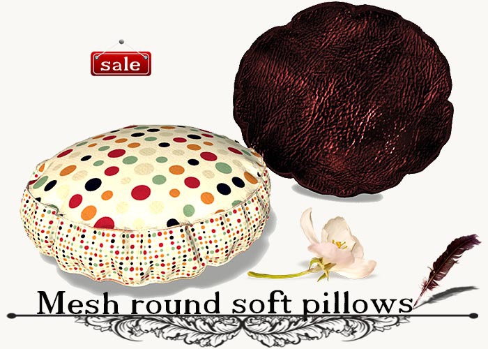 Mesh round soft pillows(modify&trasfert) v. 13