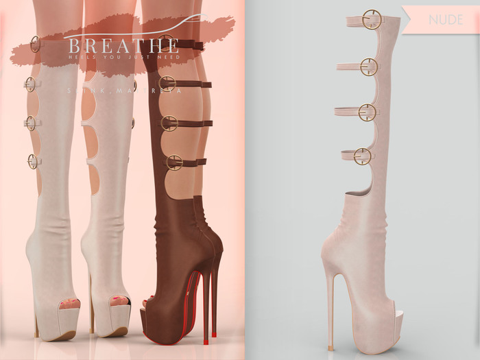 Second Life Marketplace [BREATHE]Jules BootsNude(for Slink High