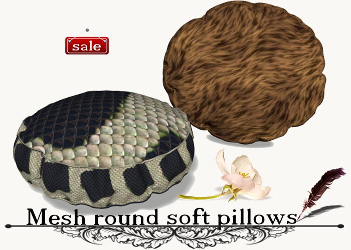 Mesh round soft pillows(modify&trasfert) v. 30