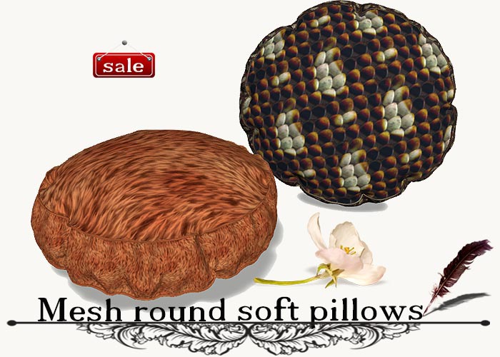 Mesh round soft pillows(modify&trasfert) v. 32