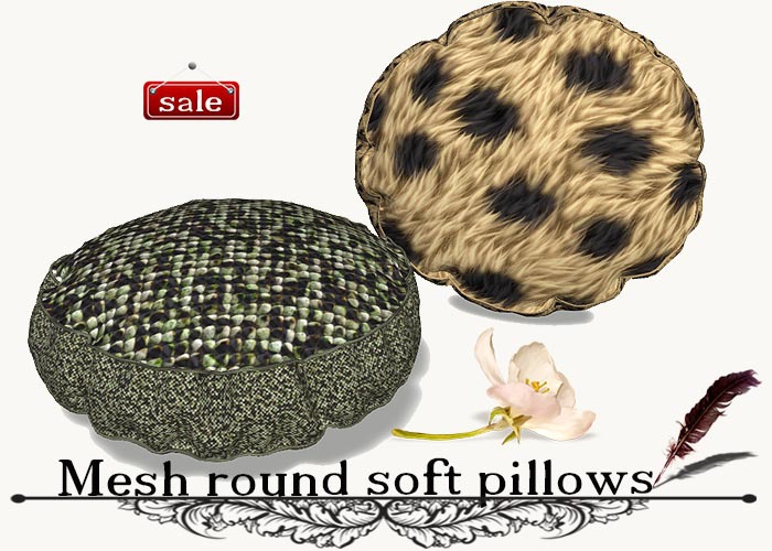 Mesh round soft pillows(modify&trasfert) v. 33