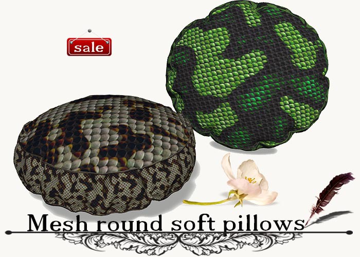 Mesh round soft pillows(modify&trasfert) v. 37