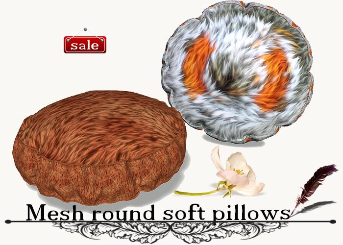 Mesh round soft pillows(modify&trasfert) v. 40