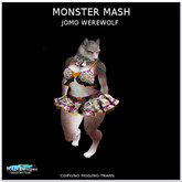 MONSTER MASH TOP AND SKIRT WEREWOLF (JONO)