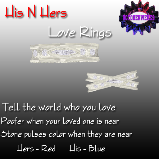 Love Rings Silver Mens and Womens