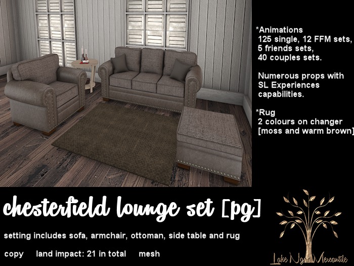Chesterfield lounge set [PG]