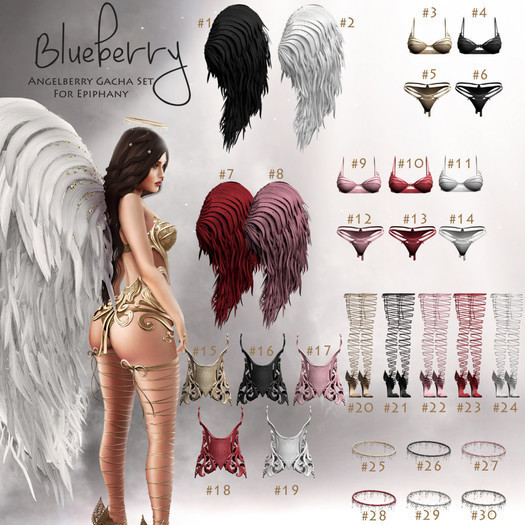 #30 Blueberry - Angelberry -Common- Halo - Silver -Maitreya-
