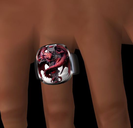 Men's Dragon Cross  Ring