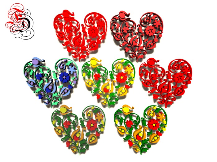 Frosensum ~ Valentine's Floral Heart 2 [7in1]
