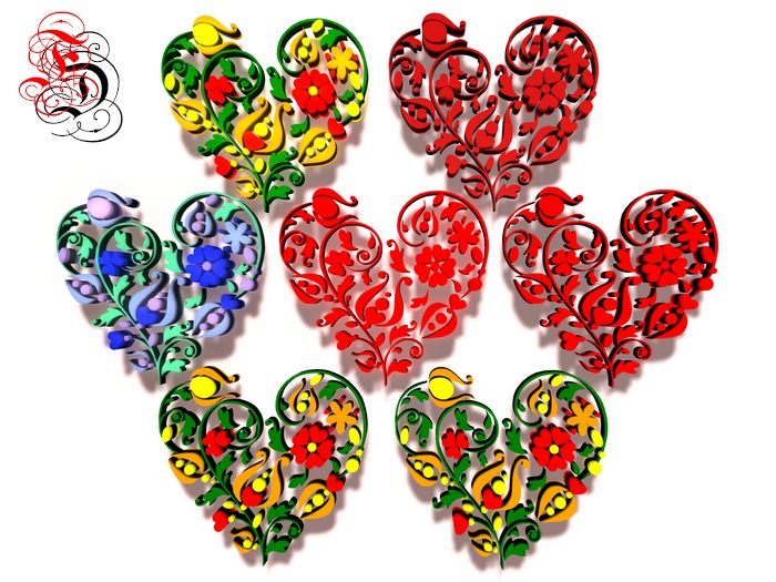 Frosensum ~ Valentine's Floral Heart 3