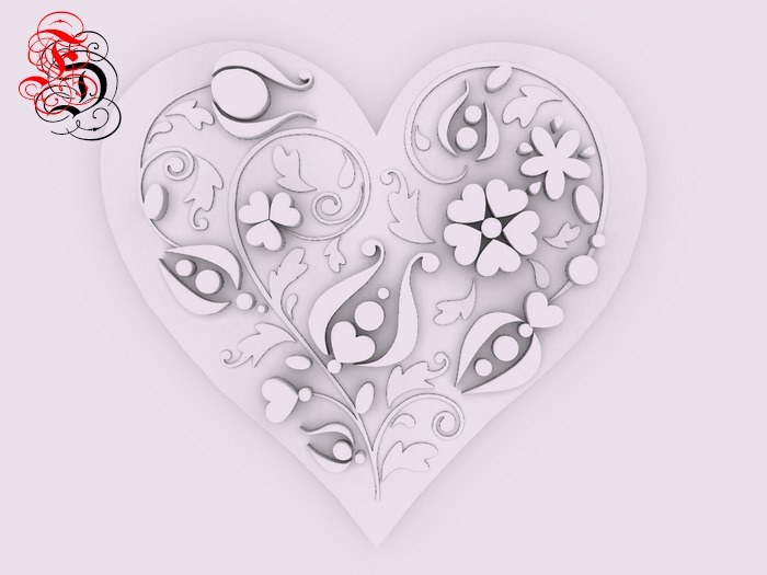 Frosensum ~ Valentine's Floral Heart FULLPERM