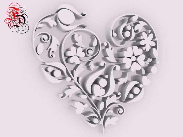 Frosensum ~ Valentine's Floral Heart 2 FULLPERM