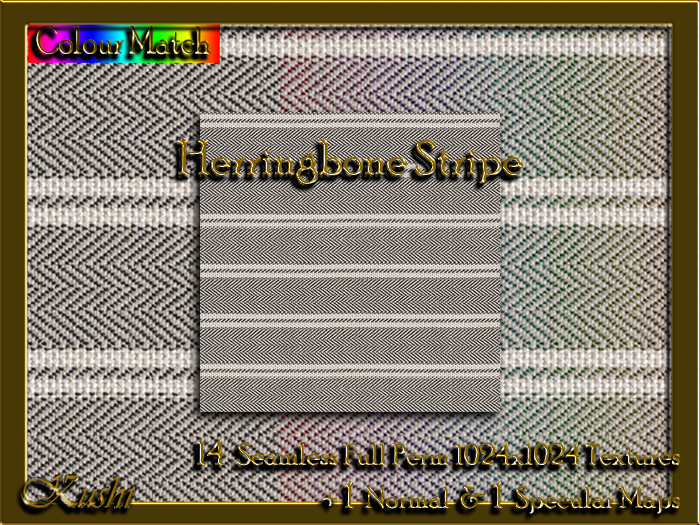 !Kushi! HerringboneStripe Textures -WEAR TO UNPACK