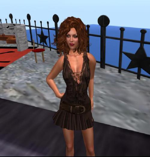 Brown Frilly Dress