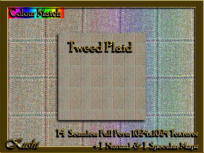 !Kushi! TweedPlaid Textures -WEAR TO UNPACK