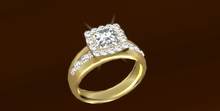 TM Channel of Love Banded Square-Cut Ring - BENTO - Right Ring Finger