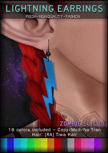 :Z.S: Lightning Bolt Earrings