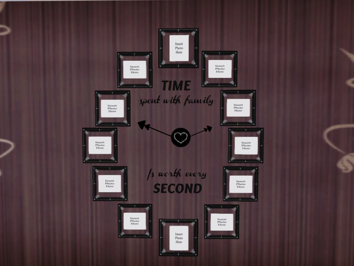 Family Clock Photo Frame-Mesh