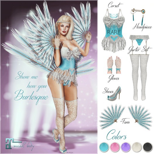 Belle Epoque { Show me burlesque } Gloves Blue