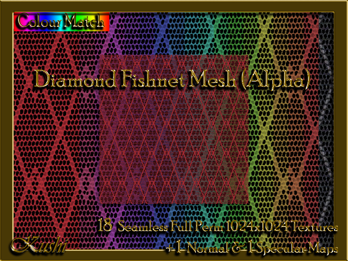 Diamond Fishnet Mesh Textures
