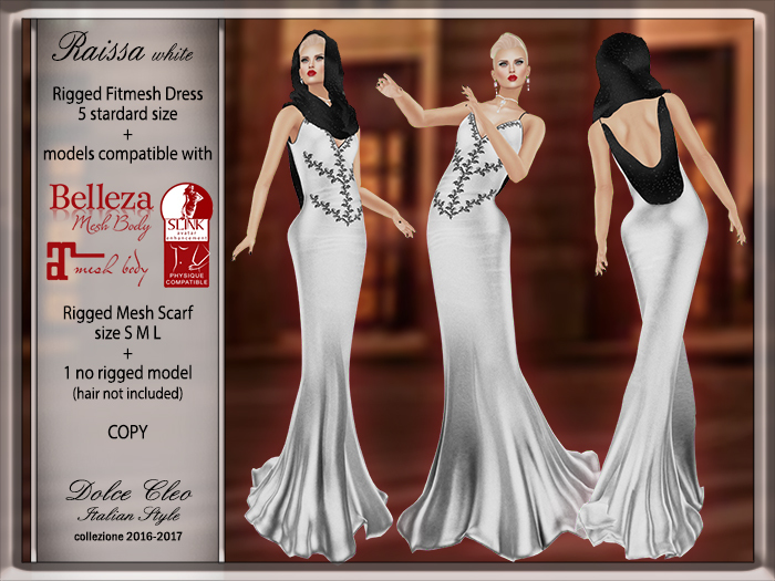 !!OUTLET!! RAISSA FITMESH FORMAL DRESS (WHITE)