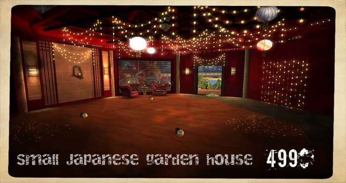 Small Japanese garden house