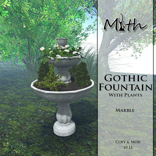Myth - Gothic Flower Fountain Marble